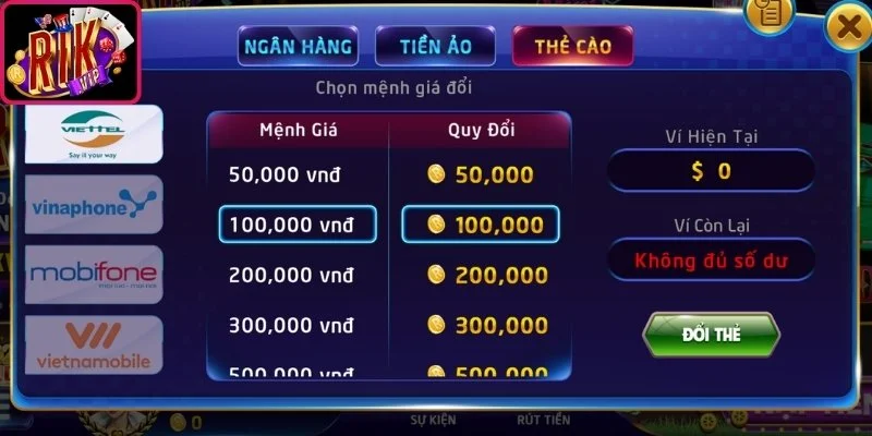 Rút Tiền Rikvip – Hướng Dẫn Điều Kiện Và Quy Trình Nhận 3 Sai thông tin tài khoản